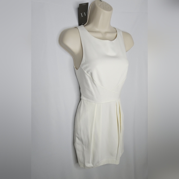 NEW‼️Armani Exchange Cream Sheath Mini Dress Halter Neckline P0 - Picture 2 of 10